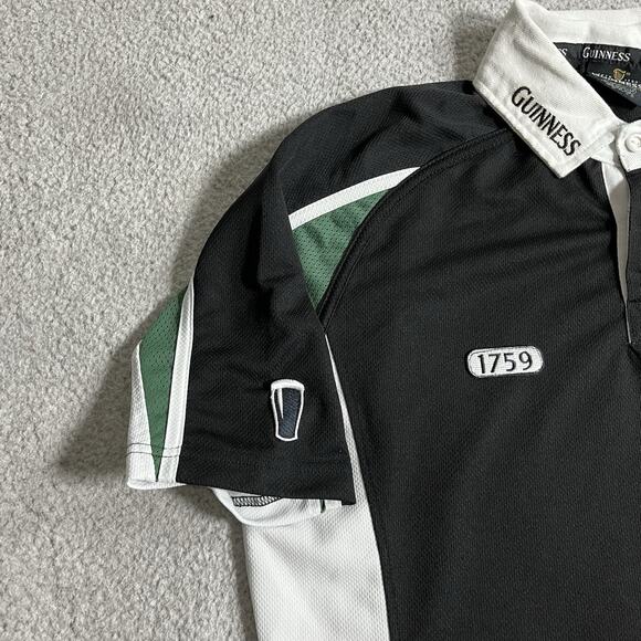 Guinness Polo Shirt Mens Medium Rugby Beer Ireland Short Sleeve Merchandise - Picture 10 of 14